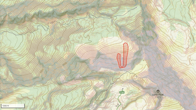 <b>Figure 6:</b> Topographic maps that show the approximate location of the avalanche in red. (<a href=javascript:void(0); onClick=win=window.open('https://classic.avalanche.state.co.us/caic/media/full/acc_878_52661.png','caic_media','resizable=1,height=820,width=840,scrollbars=yes');win.focus();return false;>see full sized image</a>)